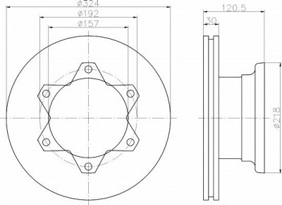 HELLA PAGID 8dd355117551 -  Тормозной диск
